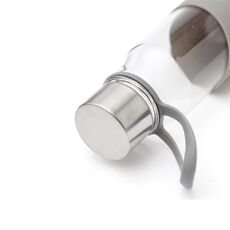 VINGA Lean Glass Water Bottle, grey