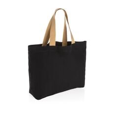 Impact AWARE™ recycled canvas large tote 240 gsm undyed, black