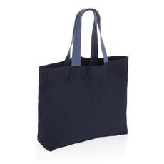 Impact AWARE™ recycled canvas large tote 240 gsm undyed, navy