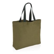Impact AWARE™ recycled canvas large tote 240 gsm undyed, green