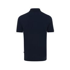 Iqoniq Yosemite recycled cotton pique polo, navy
