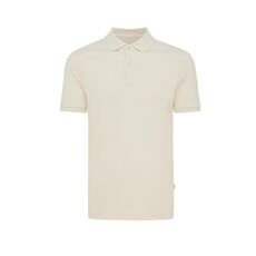 Iqoniq Yosemite recycled cotton pique polo, natural raw