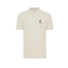 Iqoniq Yosemite recycled cotton pique polo, natural raw