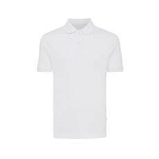 Iqoniq Yosemite recycled cotton pique polo, white