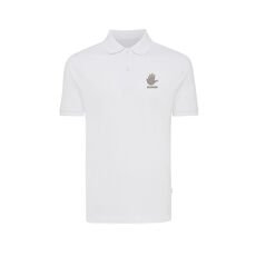 Iqoniq Yosemite recycled cotton pique polo, white