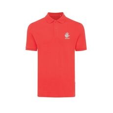 Iqoniq Yosemite recycled cotton pique polo, red