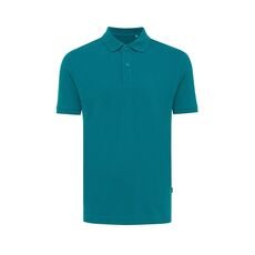 Iqoniq Yosemite recycled cotton pique polo, verdigris