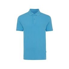 Iqoniq Yosemite recycled cotton pique polo, blue