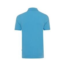 Iqoniq Yosemite recycled cotton pique polo, blue