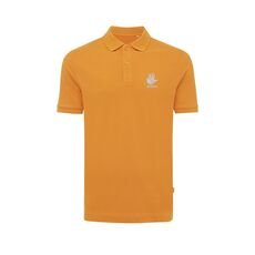 Iqoniq Yosemite recycled cotton pique polo, orange