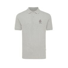 Iqoniq Yosemite recycled cotton pique polo, grey
