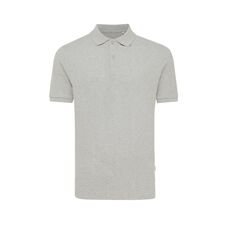 Iqoniq Yosemite recycled cotton pique polo, grey