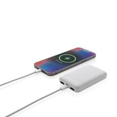 RCS recycled plastic 5.000 mAh powerbank, white