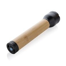 Lucid 5W RCS certified recycled plastic &amp; bamboo torch, black