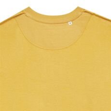 Iqoniq Zion recycled cotton crew neck, ochre yellow
