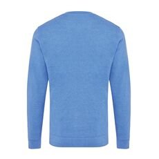 Iqoniq Denali recycled cotton crew neck undyed, heather blue