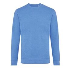 Iqoniq Denali recycled cotton crew neck undyed, heather blue