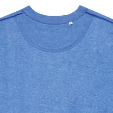 Iqoniq Denali recycled cotton crew neck undyed, heather blue