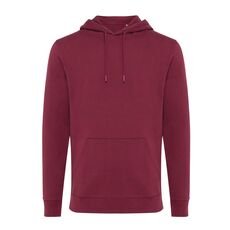 Iqoniq Jasper recycled cotton hoodie, burgundy