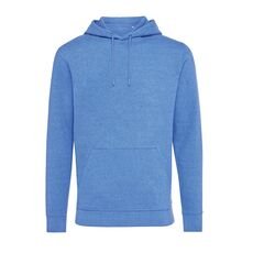 Iqoniq Torres recycled cotton hoodie undyed, heather blue