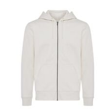 Iqoniq Abisko recycled cotton zip through hoodie, natural raw