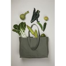 VINGA Hilo AWARE™ recycled canvas maxi tote bag, green
