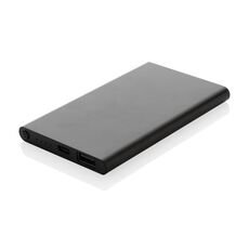 RCS recycled plastic/aluminum 4000 mah powerbank with type C, black