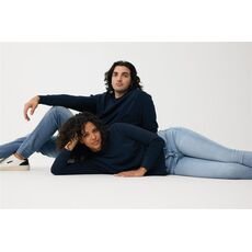 Iqoniq Etosha lightweight recycled cotton crew neck, navy