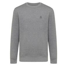 Iqoniq Etosha lightweight recycled cotton crew neck, light heather anthracite