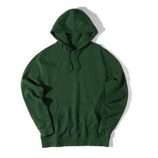 Iqoniq Rila lightweight recycled cotton hoodie, forest green