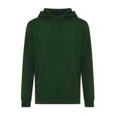 Iqoniq Rila lightweight recycled cotton hoodie, forest green