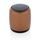 Mini aluminum wireless speaker, brown