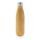 Vacuum insulated ss bottle with wood print, yellow