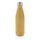 Vacuum insulated ss bottle with wood print, yellow