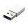 USB A to USB C adapter, silver