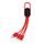4-in-1 cable with carabiner clip, red