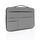 Smooth PU 15.6"laptop sleeve with handle, grey