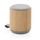 Bamboo and fabric 3W wireless speaker, brown
