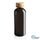 GRS RPET bottle with FSC bamboo lid, black