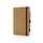 FSC® bamboo notebook and infinity pencil set, brown