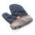 Deluxe canvas oven mitt, blue