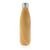 Vacuum insulated ss bottle with wood print, yellow