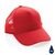 Impact AWARE™ Brushed rcotton 5 panel trucker cap 190gr, red