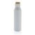 Gaia RCS certified recycled stainless steel vacuum bottle, white