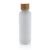 Wood RCS certified recycled stainless steel vacuum bottle, white