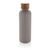 Wood RCS certified recycled stainless steel vacuum bottle, grey