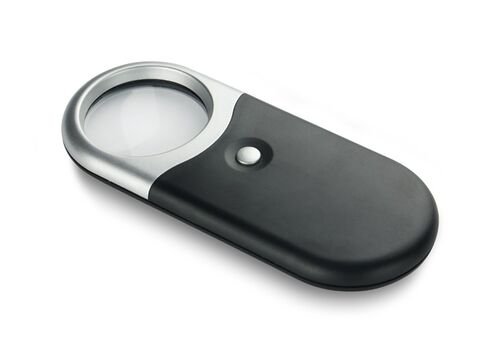 Padidinimo stiklas su LED apšvietimu