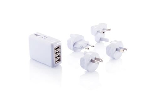 Kelioninių kištukų rinkinys su 4 USB jungtimis
