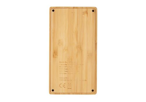 Bambukinė belaidė išorinė baterija, 4.000 mAh, 5W