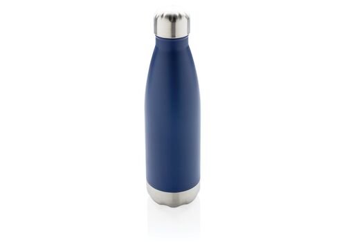 Vacuum insulated stainless steel bottle, blue